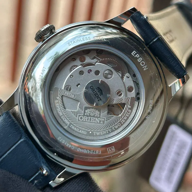 Orient Bambino Version II Navy Blue Curved Dial Men's Watch- RA-AC0024L